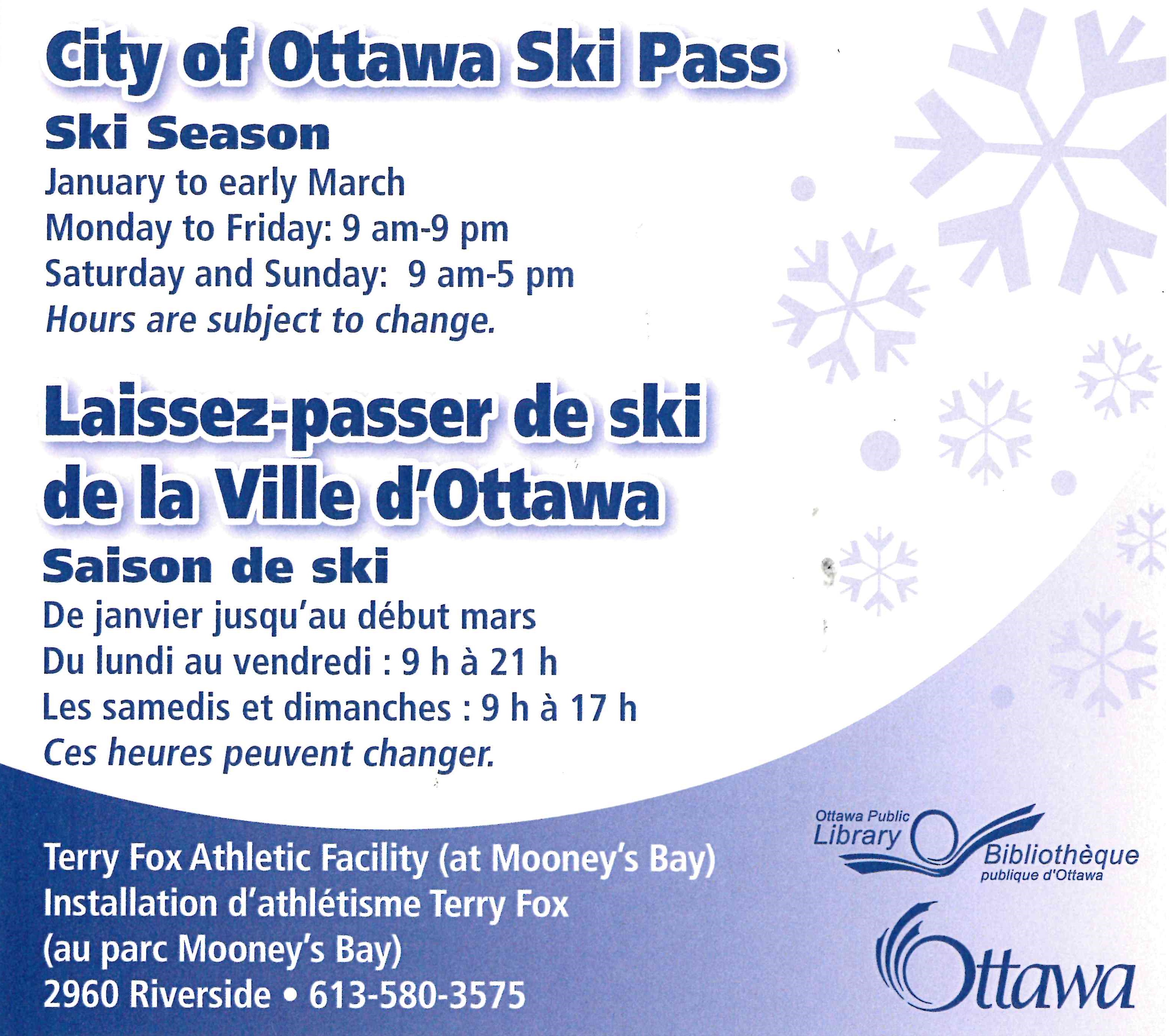 City of Ottawa Ski Pass
